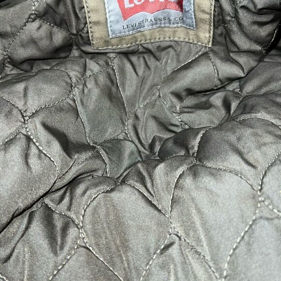 LEVIS Washed cotton Olive Utility Military Jacket Mens Sz M Host Pick - Picture 7 of 8